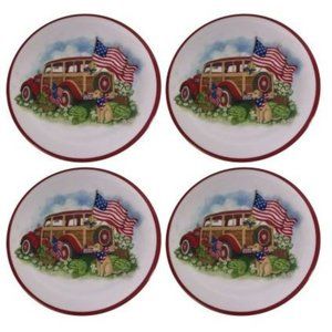 Patriotic Heavyweight Melamine Dinner Plates Americana Certified International